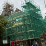 Large scaffolding banner